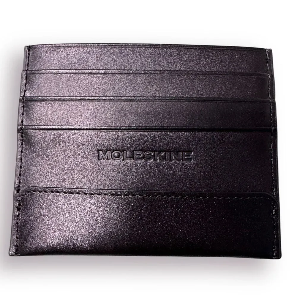 Moleskine Leather Card Holder‎ Black Wallet